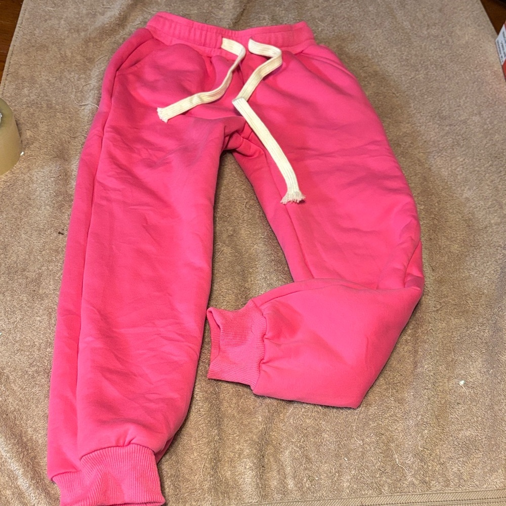 Vibrant Pink Kids Sweatpants